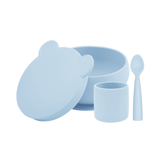BLW Set I - Silikon Esslernset 3-teilig (Schale+Becher+Löffel)
