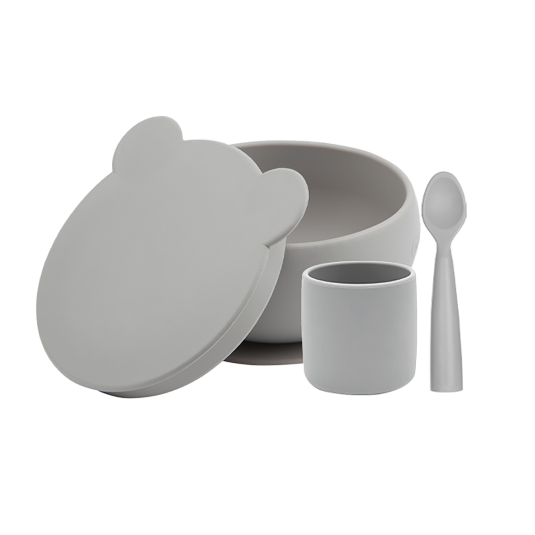 BLW Set I - Silikon Esslernset 3-teilig (Schale+Becher+Löffel)