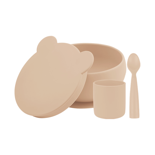 BLW Set I - Silikon Esslernset 3-teilig (Schale+Becher+Löffel)