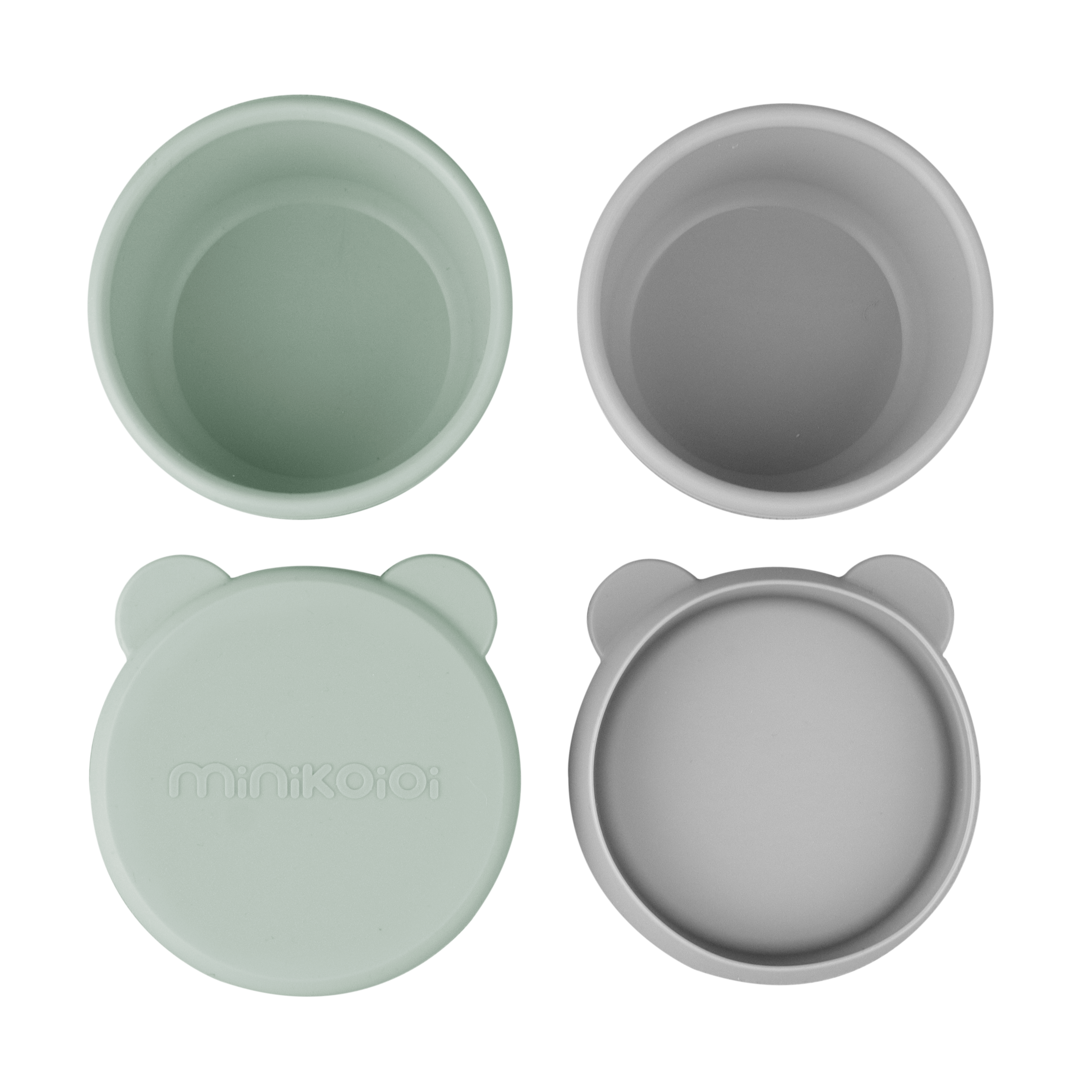 Mini Bites - Silikon Minischalen mit Deckel 2er Set