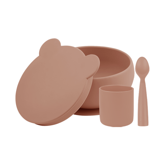 BLW Set I - Silikon Esslernset 3-teilig (Schale+Becher+Löffel)