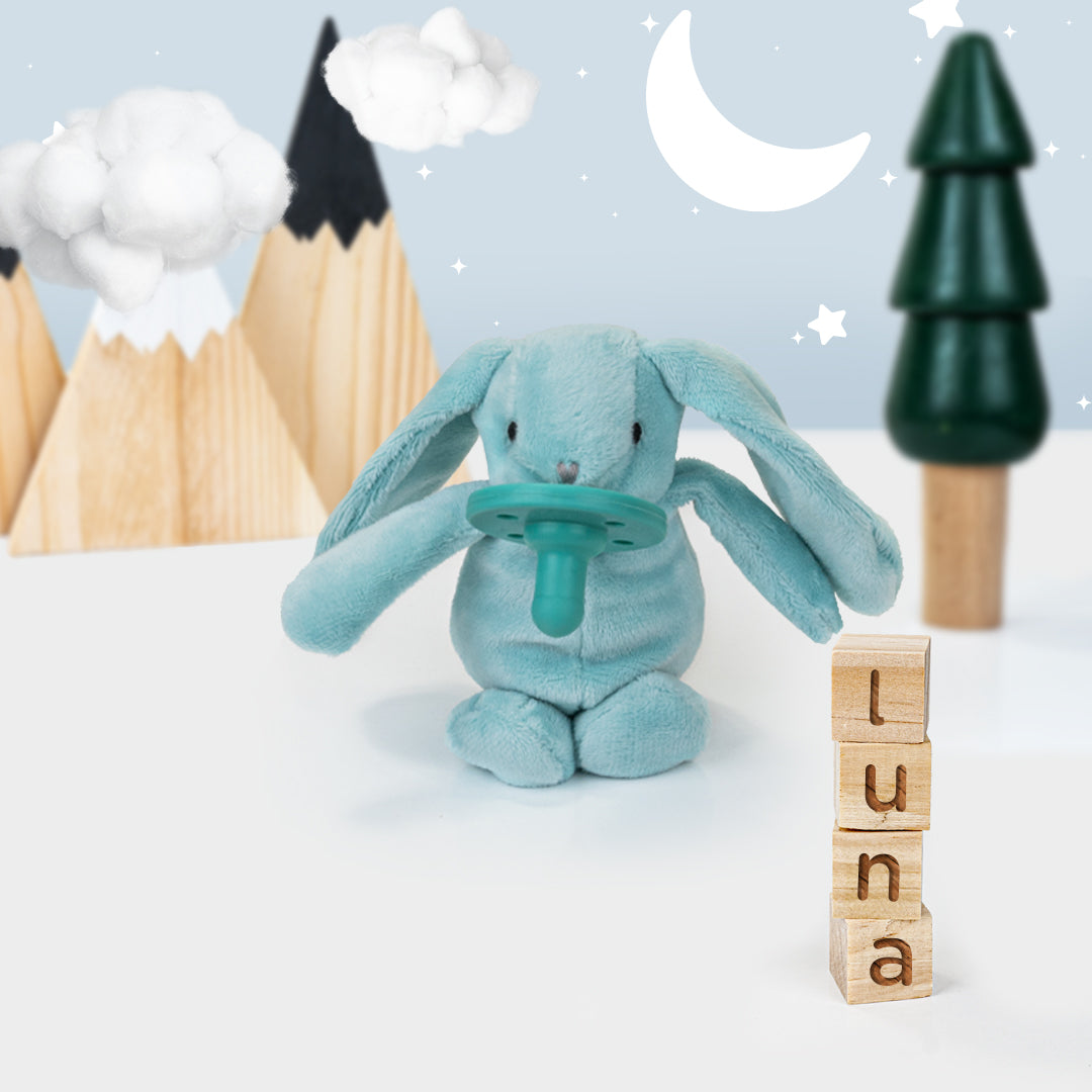 Sleep Buddy Luna - Einschlafhilfe Silikon Schnuller mit Kuscheltier