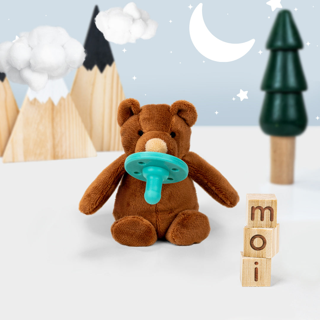 Sleep Buddy Moi - Einschlafhilfe Silikon Schnuller mit Kuscheltier