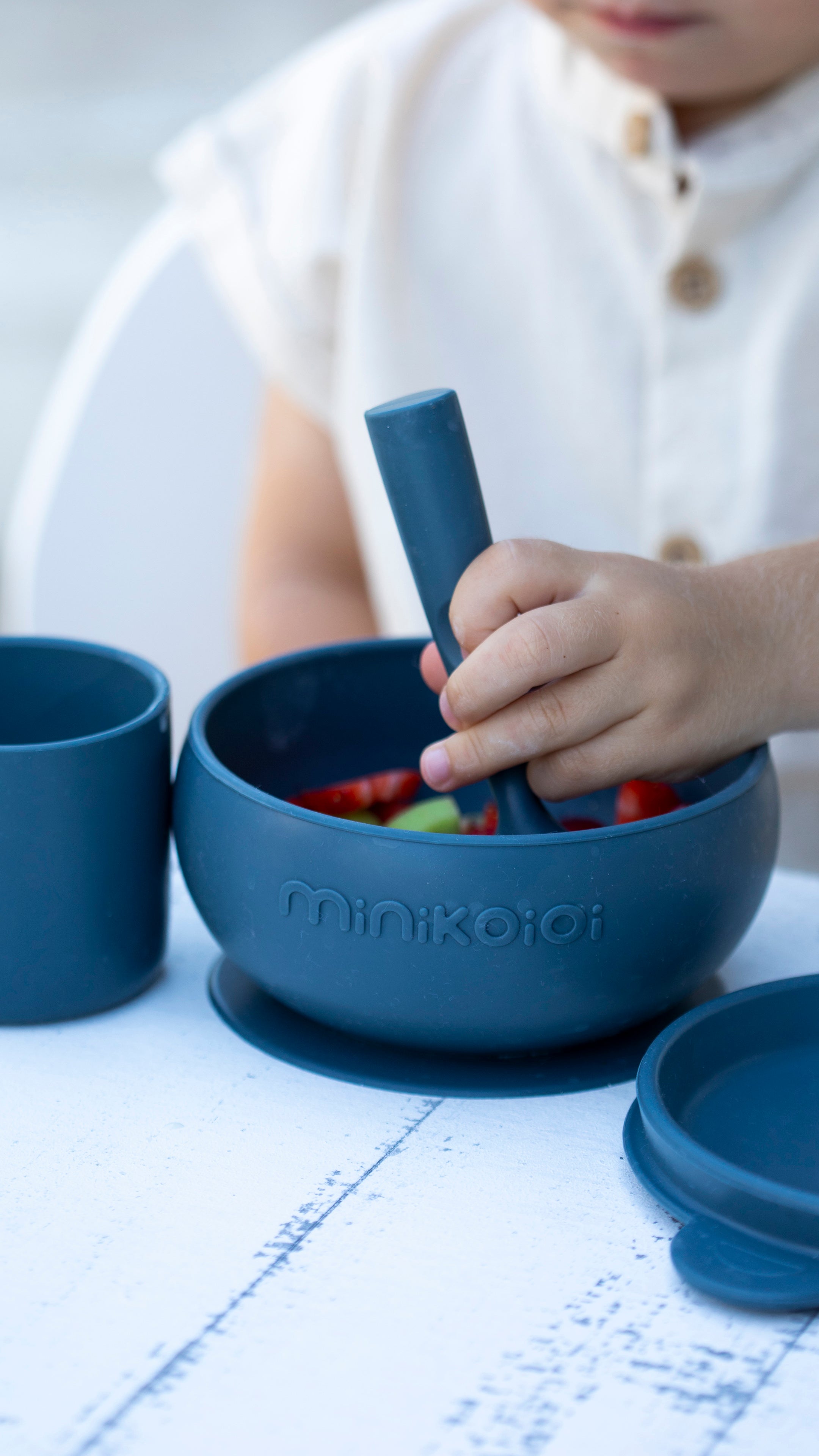 BLW Set I - Silikon Esslernset 3-teilig (Schale+Becher+Löffel)