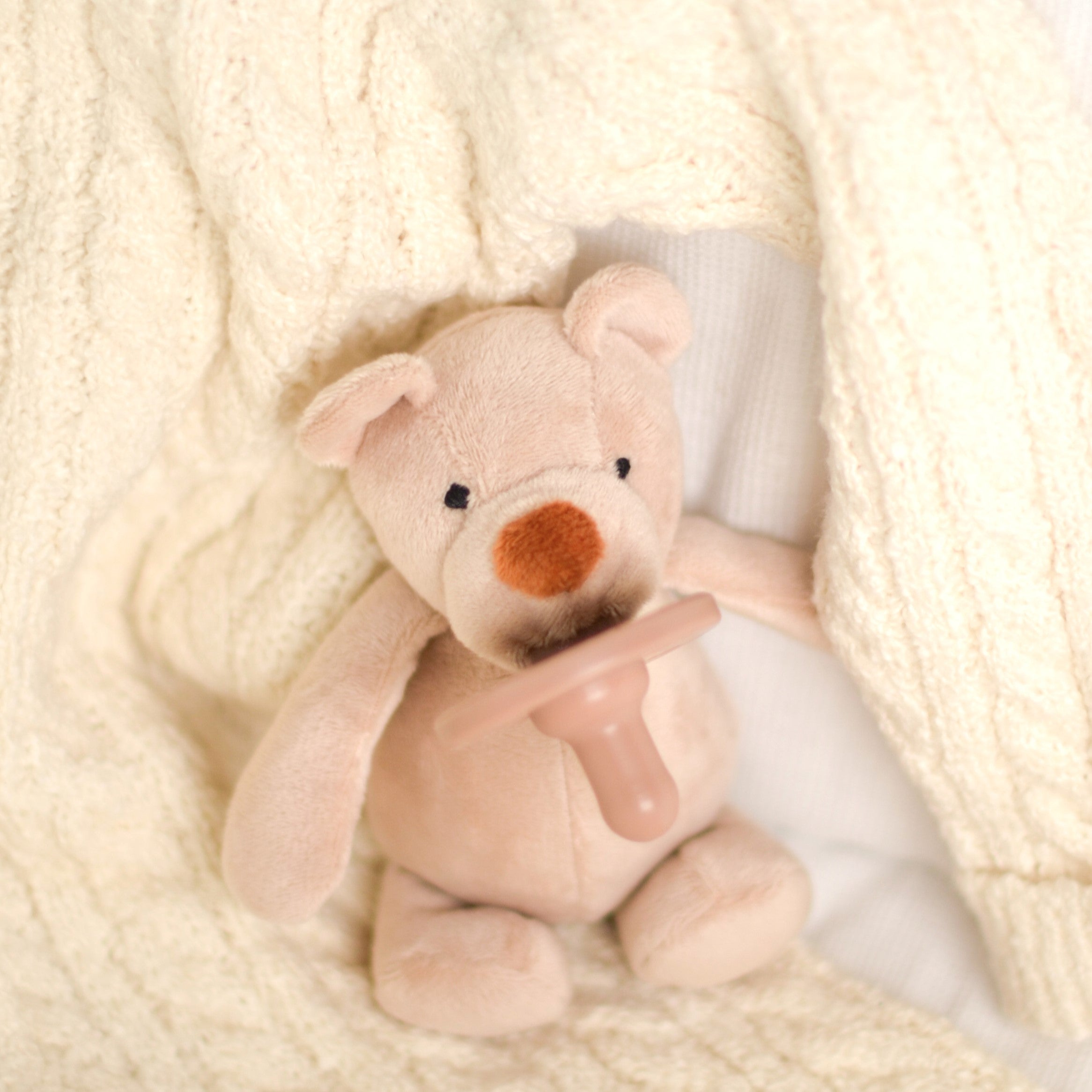 Sleep Buddy Moi - Einschlafhilfe Silikon Schnuller mit Kuscheltier