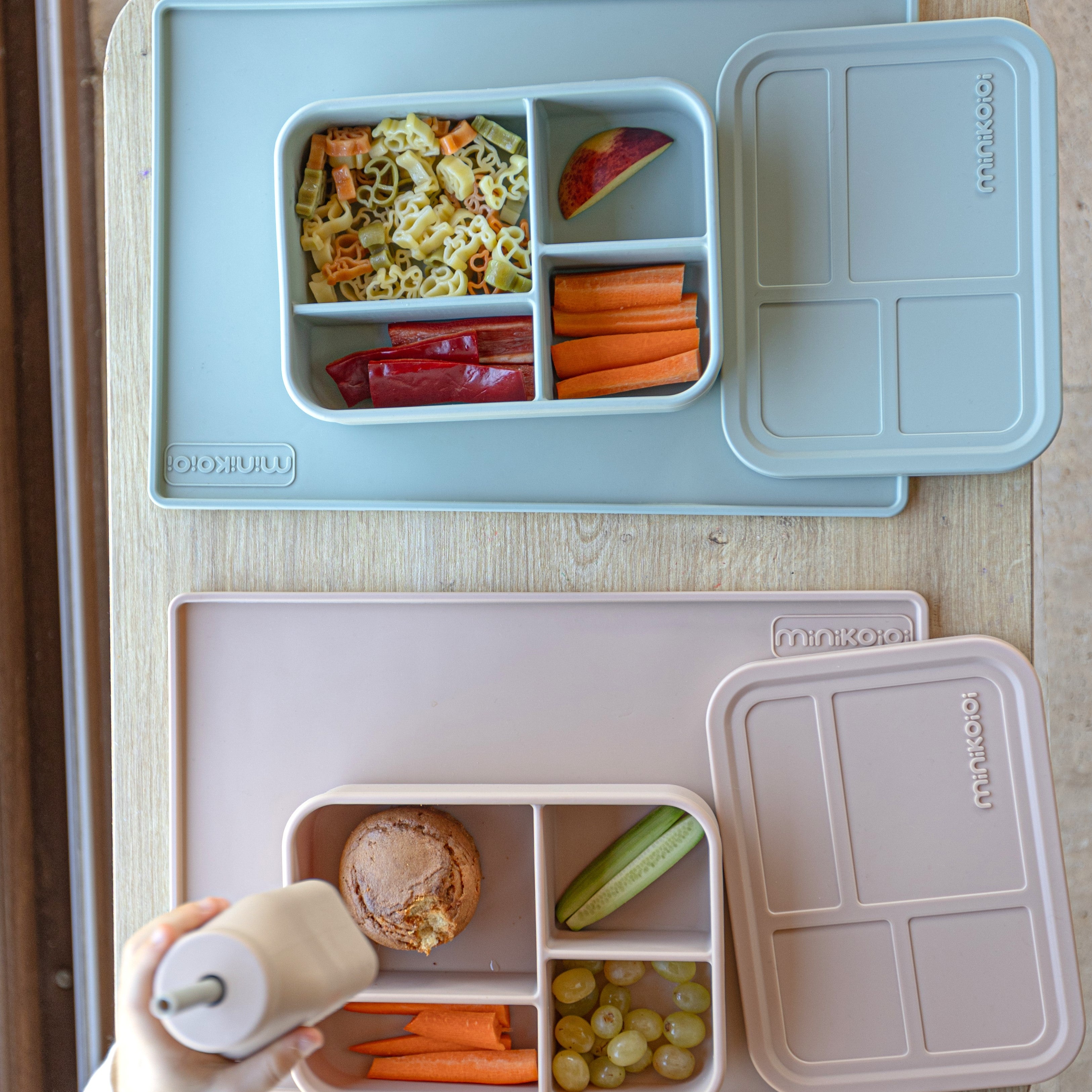Minikoioi Silicone Compartmented Bento Lunch Box