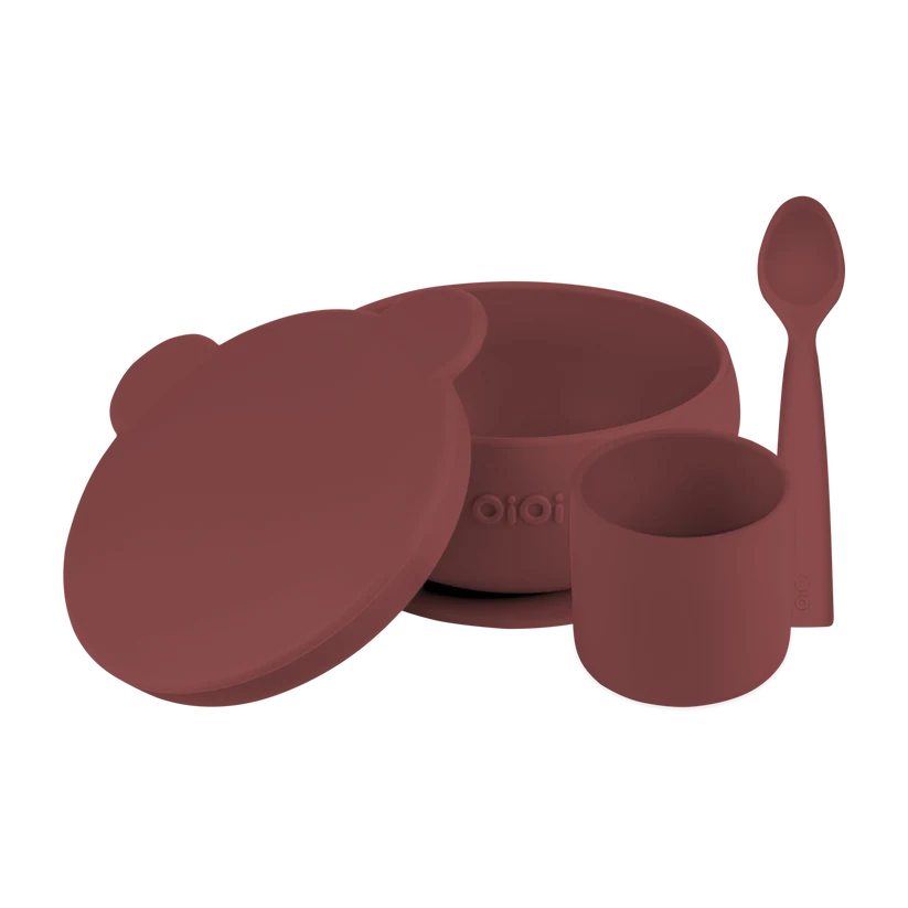 BLW Set I - Silikon Esslernset 3-teilig (Schale+Becher+Löffel)