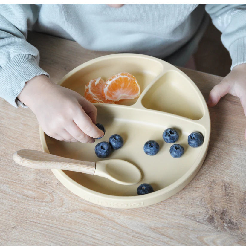 Basics Scoops – Silikon Babylöffel mit Bambusgriff 2er Set