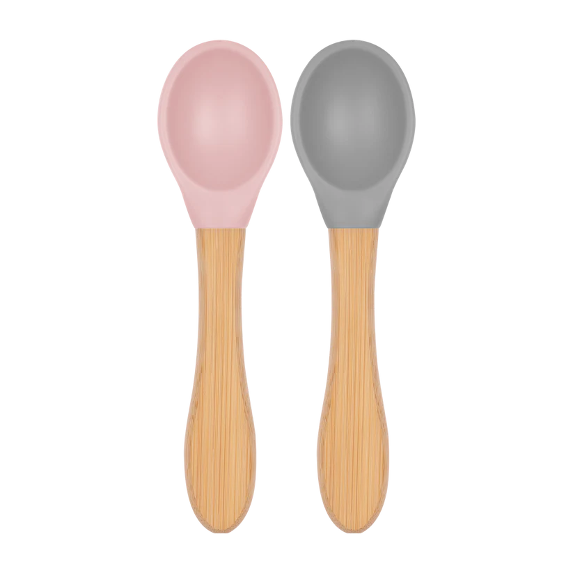 Basics Scoops – Silikon Babylöffel mit Bambusgriff 2er Set