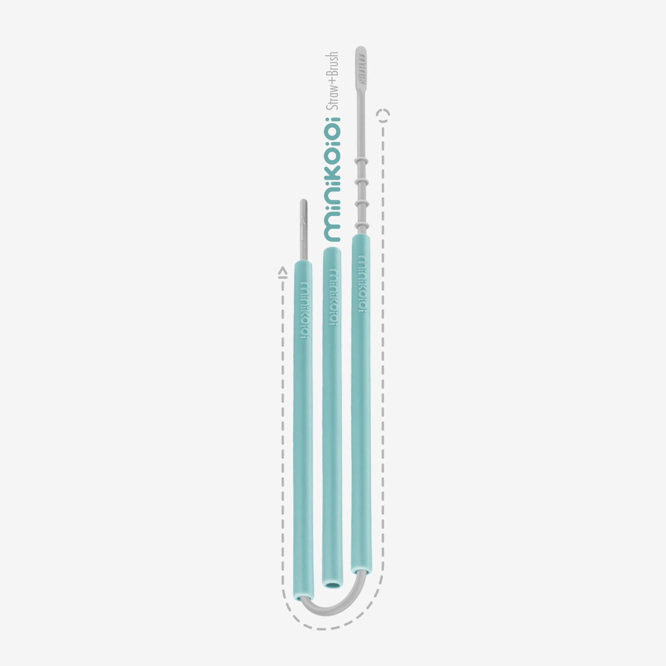 MinikOiOi Flexi Straws – 3 Pieces & Cleaning Brush